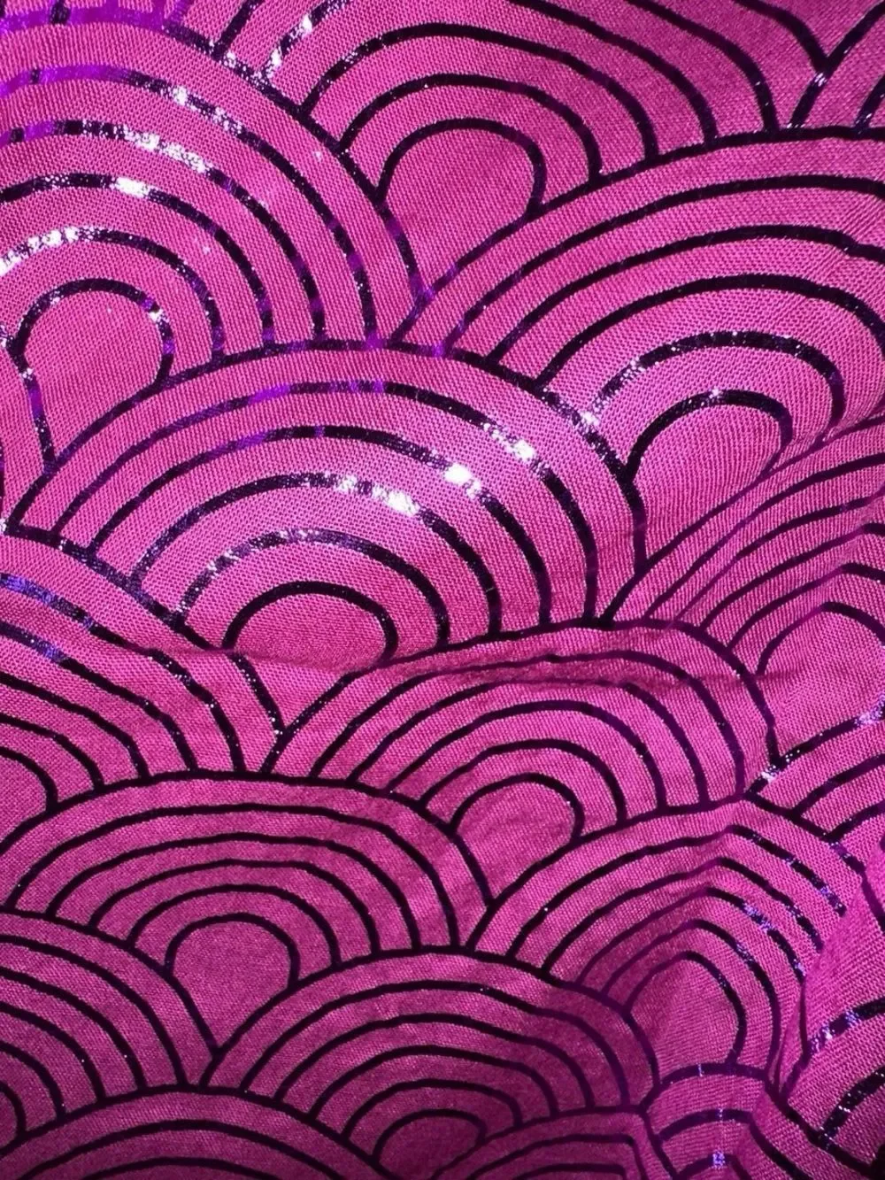 Kurt Geiger Metallic Fuchsia Sequin Circle Scarf